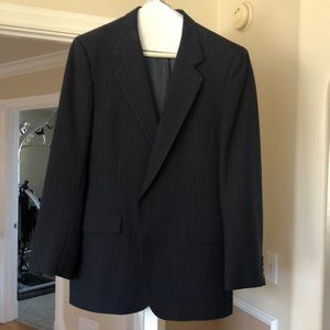 Men’s dark blue custom made suit jacket and pants